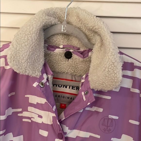 Hunter Original 2PC  Shell Jacket & Faux Sherpa Purple Abstract Jacket and Vest - Picture 2 of 15